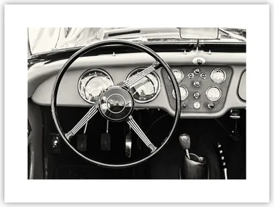 Produktbild von Poster - Poster ohne Rahmen - Lenkrad Auto Vintage - 40x30 cm - Wand Bild - Wanddeko - Wandbilder - Kunstposter - Wandposter - Bilder - Kunstdruck - Wanddekoration - Wandbild - P2XAA40x30-4853