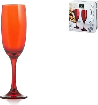 Image de 6 flûtes impériales en verre rouge cl 21