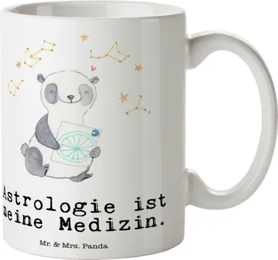 Produktbild von Mr. & Mrs. Panda Kaffeebecher Panda Astrologie - Weiß - Geschenk, Kaffeetasse, Becher, Sternbilder, Teetasse, Tasse, Teebecher, Keramiktasse, Horoskop