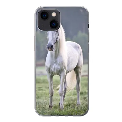 Produktbild von MuchoWow® Handyhülle Schutzhülle Hülle für iPhone 13 mini Pferd - Licht - Morgen Silikon Softcase Handy Hülle - Softcase