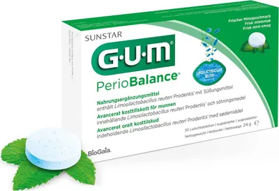 Zdjęcie produktu dla Sunstar Gum, PerioBalance, 30 tabletek do ssania