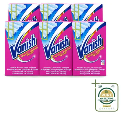 Produktbild von 6 x Vanish Gardinen-Waschpulver für Gardinen und Vitragen - Vorratspackung - 6 Stücke