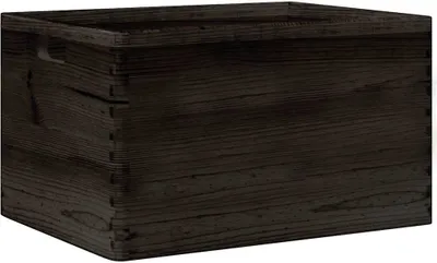 Obrázok produktu pre vidaXL Drevená debnička s držadlami čierna 40x30x23 cm z masívneho borovicového dreva