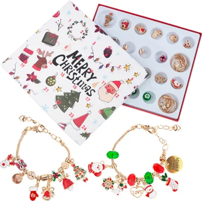 Immagine prodotto di Calendario dell'Avvento Gioielli Bracciale Regalo Ciondolo d'oro Diy