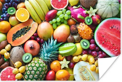 Produktbild von MuchoWow® Poster Obst - Ananas - Tropisch 90x60 cm - Schlafzimmer