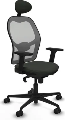 Image de Chaise de bureau avec appui-tête Piqueras y Crespo 2D036N1 Noir