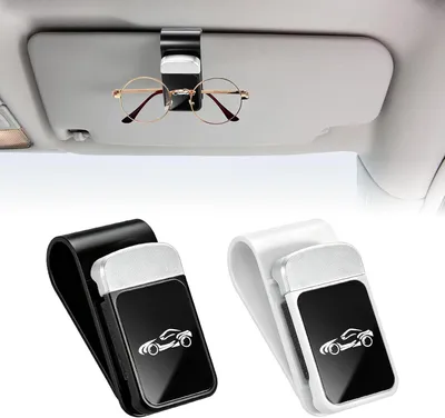 Produktbild von 2 Brillenhalter für die Sonnenblende im Auto, aufsteckbare Halter für Sonnenbrillen