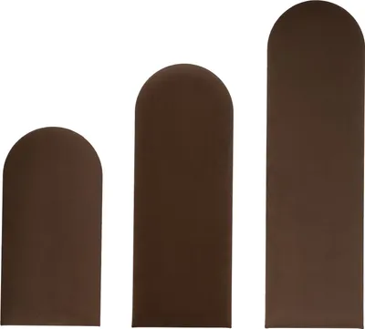 Produktbild von Komvortowy | Ovales Polsterpaneel | Wandkissen Velours Braun 80x30 cm | Wandpolster | Bettkopfteil | Wandpaneel