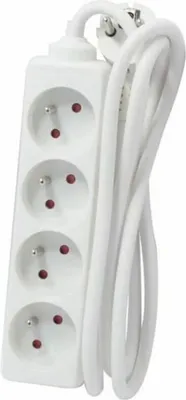 Image de CHACON - TCD-blanc 4 X 16 A. CORD 3 m. PACKED -