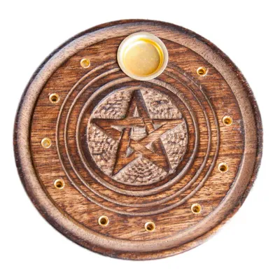 Produktbild von Stäbchen- und Kegelhalter - Pentagramm aus Holz