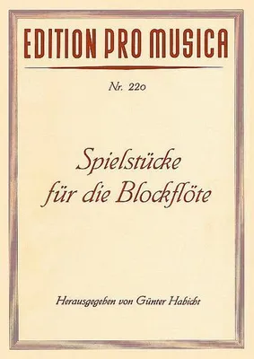 Produktbild von Spielstücke für die Blockflöte