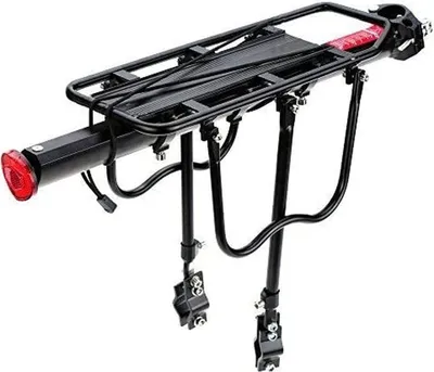 Produktbild von Fahrrad Gepäckträger schwarz 24 - 28 Zoll Alu Rack Universal Rahmenbefestigung