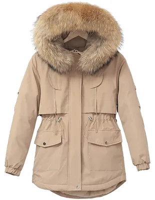 Produktbild von Omgoods - Damen Parka - Warmer Wintermantel aus Kunstfell, Khaki