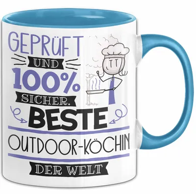 Produktbild von Beste Outdoor-Köchin Der Welt Tasse Geschenk für Eine Outdoor-Köchin  Und Sicher Geschenkidee Geburtstag Weihnachten (Blau)
