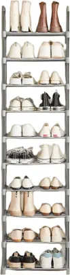 Produktbild von Schuhregal 10 Ebenen – offener Schuhschrank – schmal – platzsparend – 45x30x174 cm