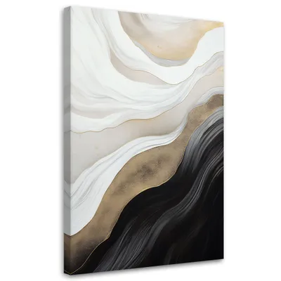 Produktbild von Leinwandbild Wellenförmige Komposition 70x100 Feeby Beige bild für die wand bereit zum aufhängen