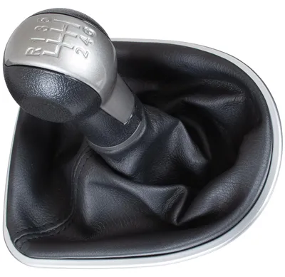 Produktbild von Seat Altea 2004 - SCHWARZ-BEIGE Schaltknauf + Schaltmanschette mit CHROM-Rahmen, 6 GÄNGE