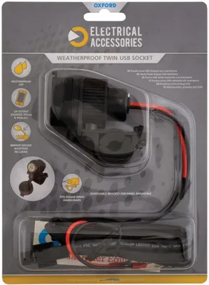 Image de Oxford Double prise USB (5V 2Amp) Connecteur moto