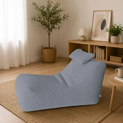 Produktbild von Talamo Italia Pouf Abuli 70x120x65h cm Grau Saccoförmig