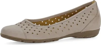 Zdjęcie produktu dla Gabor 64.169 baleriny - niskie buty damskie - wsuwane buty beżowe rekreacyjne NOWOŚĆ