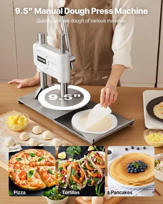 Obrázok produktu pre 9,5 v ručnom stroji na lisovanie cesta na pizzu Komerčný stroj na vyvaľkanie cesta na pizzu