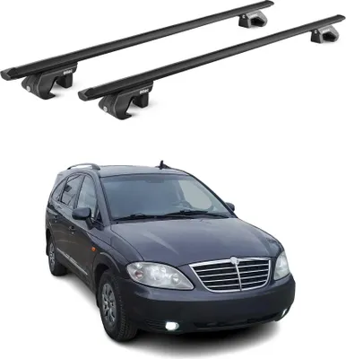 Produktbild von Dachträger Grundtäger für Ssangyong Rodius 2004-2013 5 tür 90kg Alu Schwarz ABE