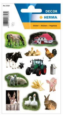 Produktbild von HERMA 3358 10x Sticker DECOR Bauernhoftiere