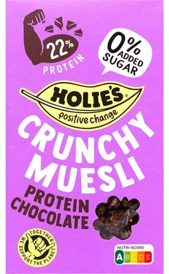 Obrázok produktu pre Holie's Crunchy Müsli Protein Chocolate 400 g - Chrumkavé čokoládové müsli bohaté na bielkoviny