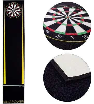 Image de Kingpower Dart 290 x 60 cm Tapis de Fléchettes Tournoi Fléchettes Paillet de Fléchettes