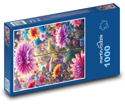Zdjęcie produktu dla Puzzle 1000 Kwieceń kolorowego ogrodu - martinpuzzle