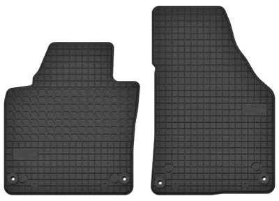 Image de Tapis avant en caoutchouc pour Volkswagen Caddy 2K 2003-2020 (monospace) – 2 pièces, noirs, sur mesure