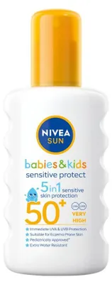 Immagine prodotto di Nivea Sun Kids Sensitive Protect & Care Protezione solare spray SPF 50+ 200ml