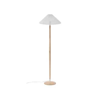 Produktbild von Lucande Stehleuchte Ellorin, weiß, Holz, Ø 47,5 cm, E27