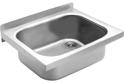 Produktbild von KWC Ausgussbecken SIRIUS, Edelstahl V2A, 500x210x400mm, Wandmontage, Ablauf hinten rechts, 1 Stk.