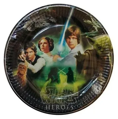 Produktbild von Star Wars Herös Pappteller 8 Stk. 23 cm