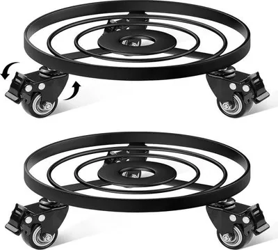 Produktbild von Famanu Pflanzenroller Set von 2 mit verstellbaren Rädern für Innen- und Außenbereich