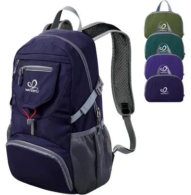 Produktbild von Ultraleichter faltbarer Rucksack 20L Blau-Lila