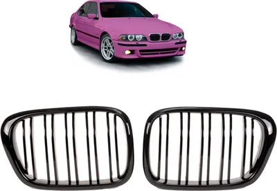 Zdjęcie produktu dla Grill BMW 5 E39 podwójne żeberka Gloss Black