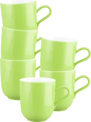 Produktbild von Seltmann Weiden Liberty Pure Colors Henkelbecher 400 ml 6er Set - Lime Green