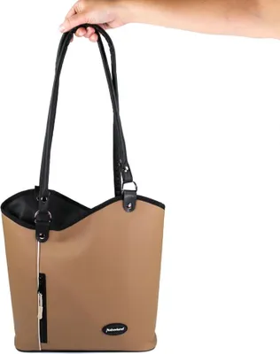 Image de Sac de guidon Haberland Melanie marron clair/noir beige - sangles de sac à dos réglables...