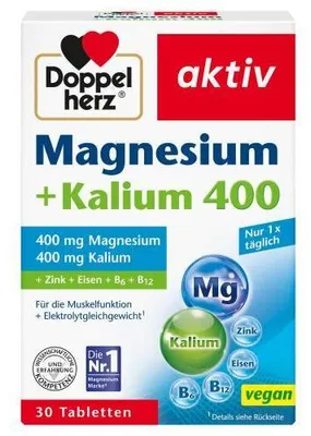 Produktbild von DOPPELHERZ Magnesium+Kalium Tabletten 30St PZN 00896491