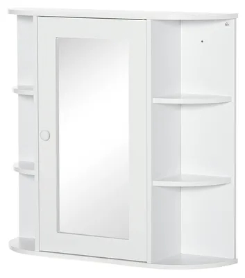 Produktbild von Badezimmerspiegel-Schrank - Badezimmerschrank - Spiegelschrank - Medikamentenschrank - Aufbewahrungsschrank - 8 Fächer
