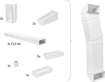 Produktbild von AEG Zubehör Umluft-Installations-Kit bestehend aus 2 Rohrbogen M2CKCF01