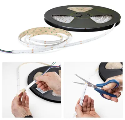 Produktbild von HEXIM COB LED Strip selbstklebend 1-15 Meter LED Streifen IP20/65 3000K-6000K CCT RGB
