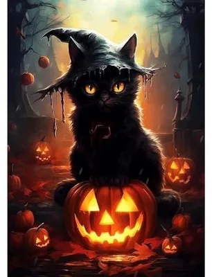 Zdjęcie produktu dla Malowanie diamentami halloween zestaw DIY dla dorosłych początkujących pełn