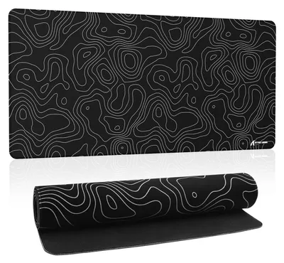 Produktbild von Gaming-Mauspad XXL 900x395x4mm feine sandähnliche Textur wasserabweisend schwarz