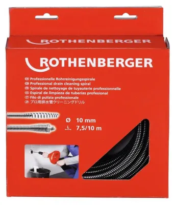Productafbeelding van ROTHENBERGER spiraalvormer, lengte 10 meter, golfdiameter 10 mm, met knuppelkop