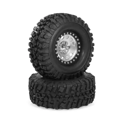 Obrázek produktu pro 2ks vysoce přilnavé 2,2 palcové RC gumové pneumatiky Alloy Beadlock Wheel Upgrade Parts pro Traxxas Hsp Redcat Rc4wd Tamiya Axial scx10 D90 Hpi RC Crawler