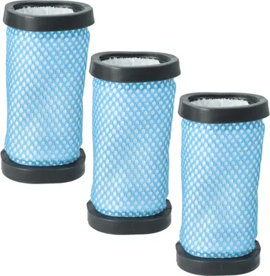 Produktbild von vhbw 3x Staubsaugerfilter kompatibel mit Hoover RA22HCGR 017, RA22PTG 011, RA22OFHC 011, RA22SE 011 Staubsauger - Abluftfilter Schwarz Blau Weiß