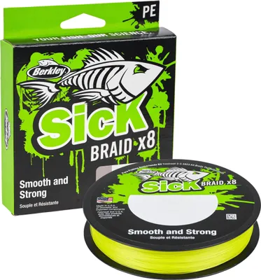 Productafbeelding van Berkley Sick Braid - 150 meter gevlochten visdraad, diameter/draagkracht: 0.33 mm / 38.1 kg, kleur: vlamgroen